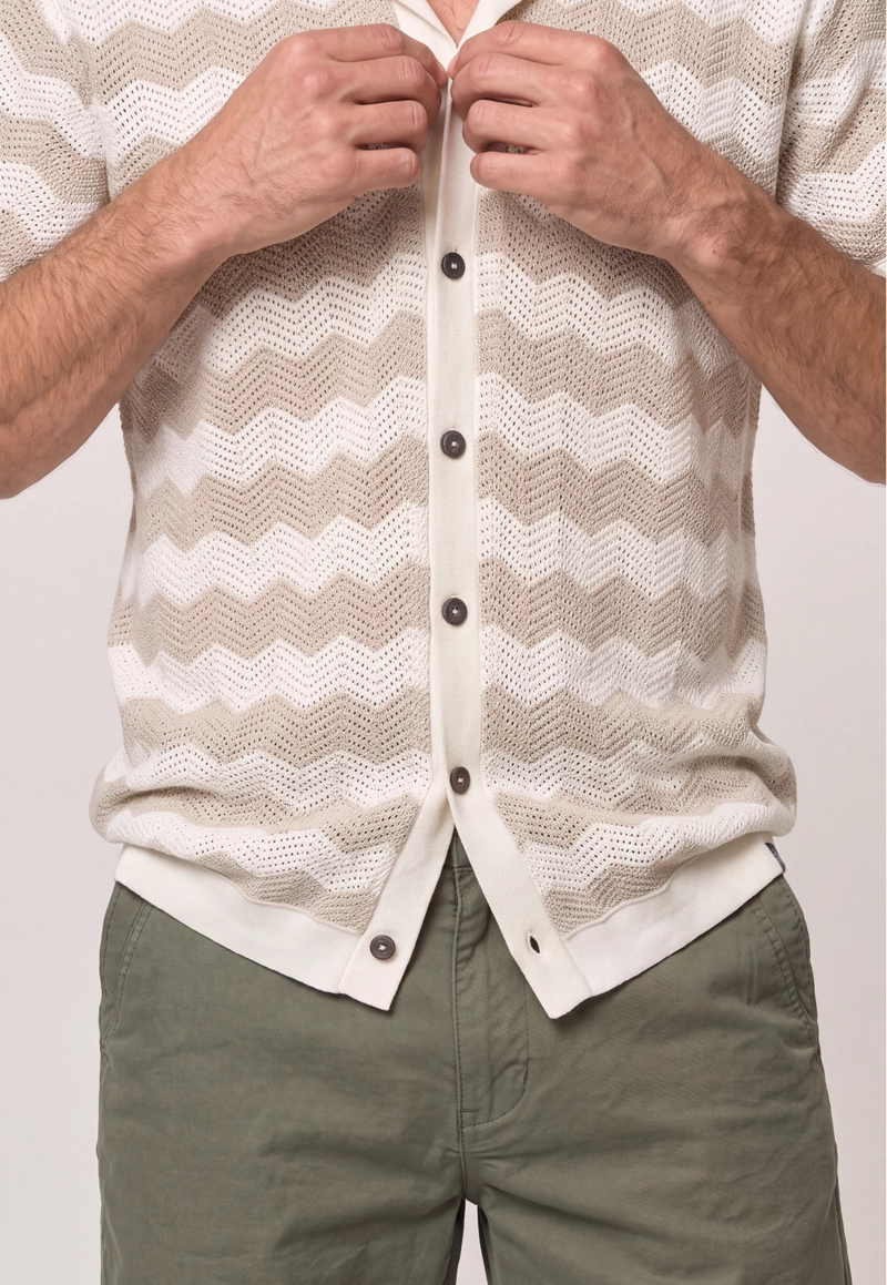 CAMISA TEJIDA CONCORD BEIGE - 4
