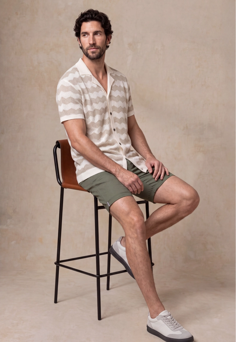 CAMISA TEJIDA CONCORD BEIGE - 5