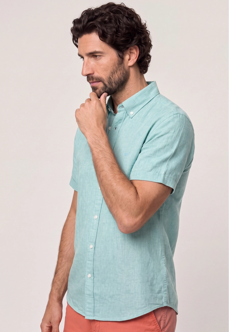 CAMISA SPORT LINO ATLANTA GREEN - 4