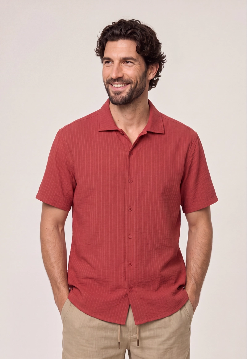CAMISA CABOT TERRACOTA - 1