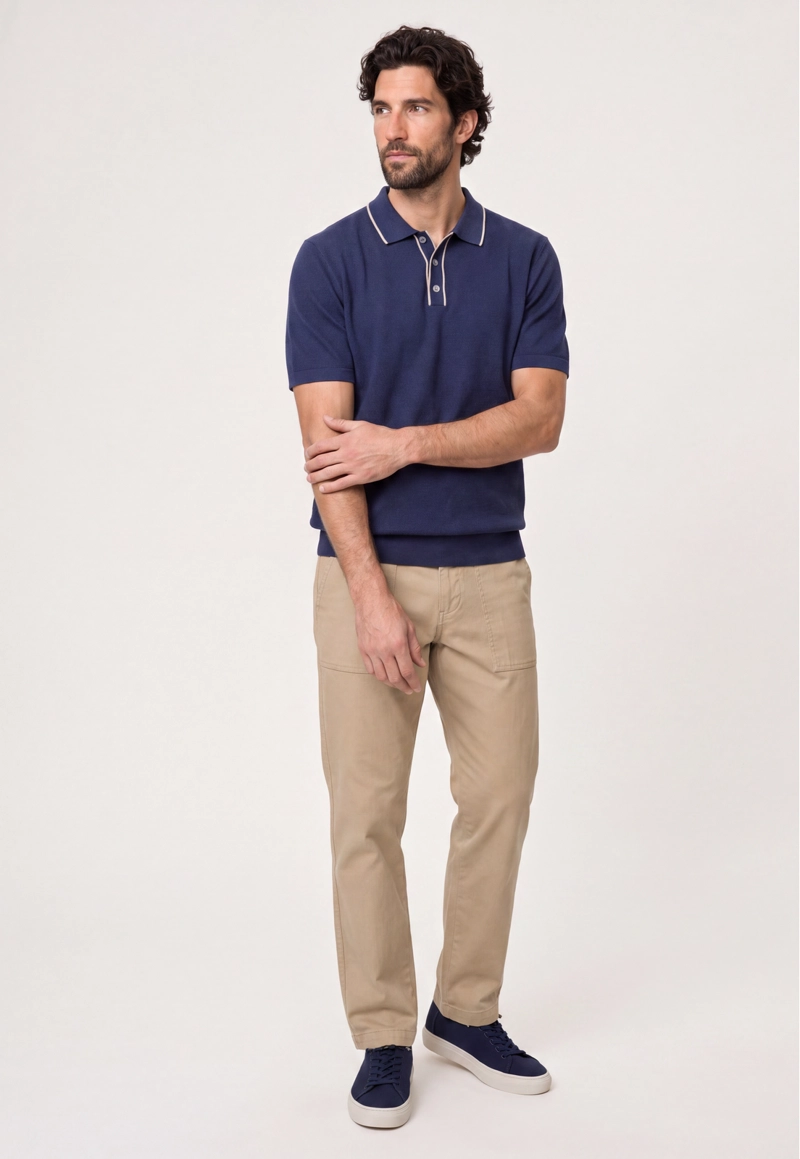 PANTALON CHEVIOT KHAKI - 2