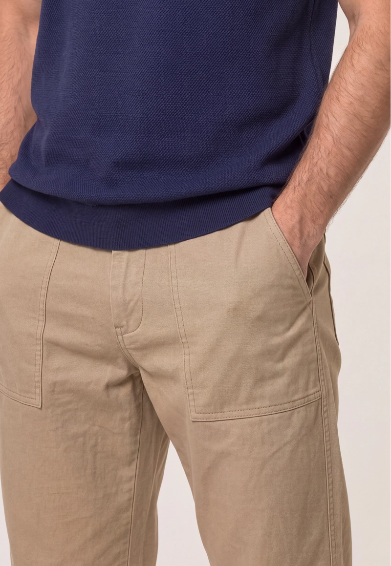 PANTALON CHEVIOT KHAKI - 4
