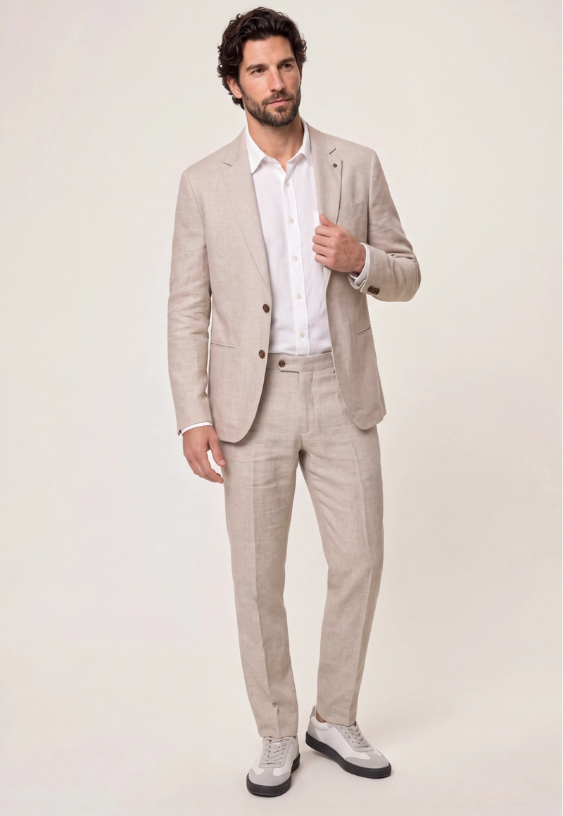 BLAZER SUIT LINO CORAL WAY SAND - 2
