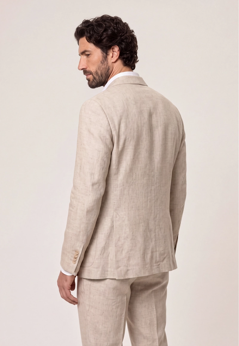 BLAZER SUIT LINO CORAL WAY SAND - 3
