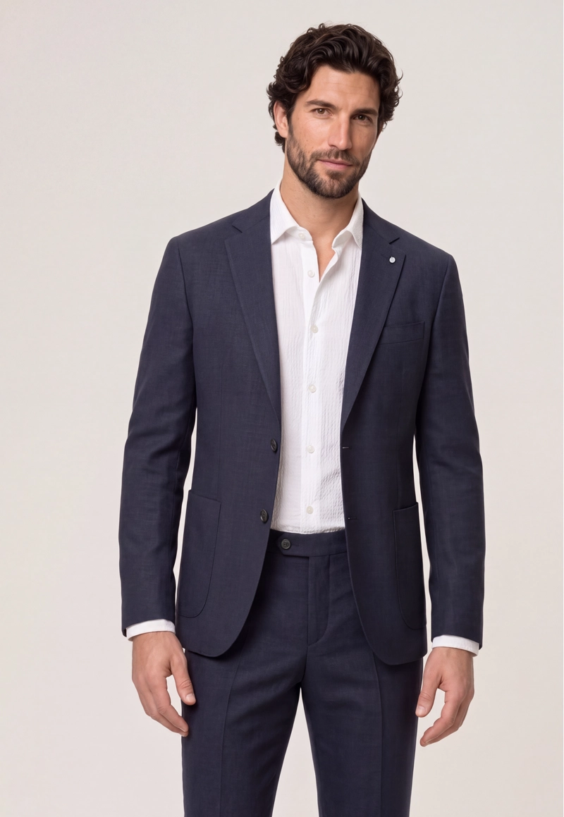 BLAZER SUIT LINO CORAL WAY NAVY - 1