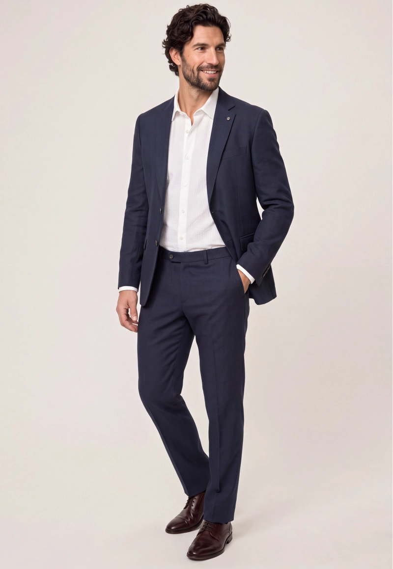 BLAZER SUIT LINO CORAL WAY NAVY - 2