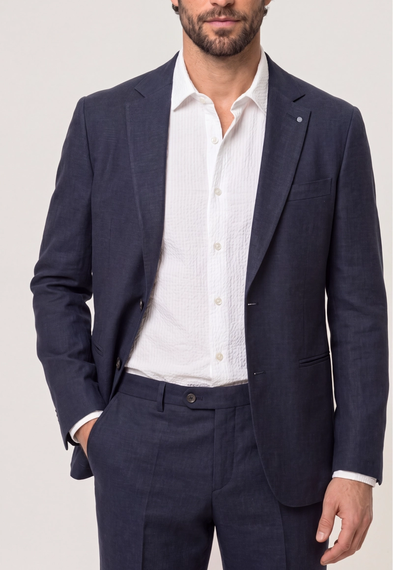 BLAZER SUIT LINO CORAL WAY NAVY - 4