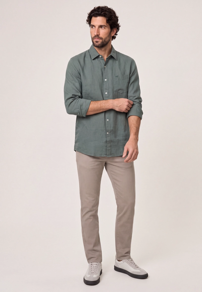 CAMISA LINO GREEN BAY RIVER - 2