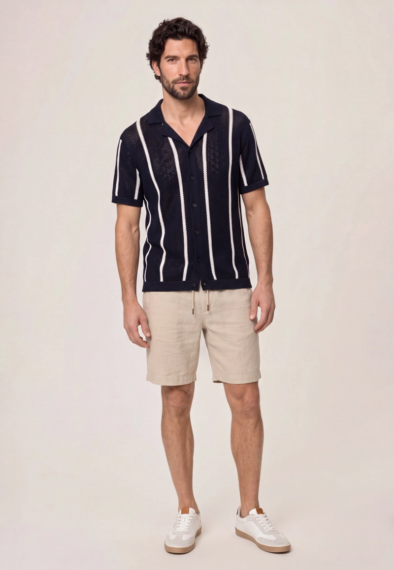 CAMISA TEJIDA CALIFORNIA NAVY - 2