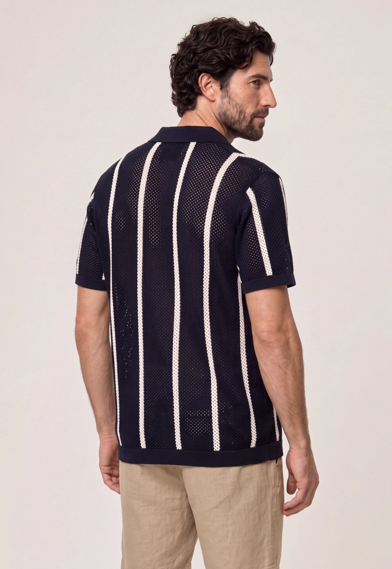 CAMISA TEJIDA CALIFORNIA NAVY - 3