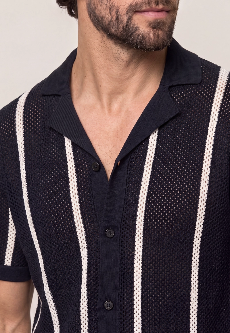 CAMISA TEJIDA CALIFORNIA NAVY - 4