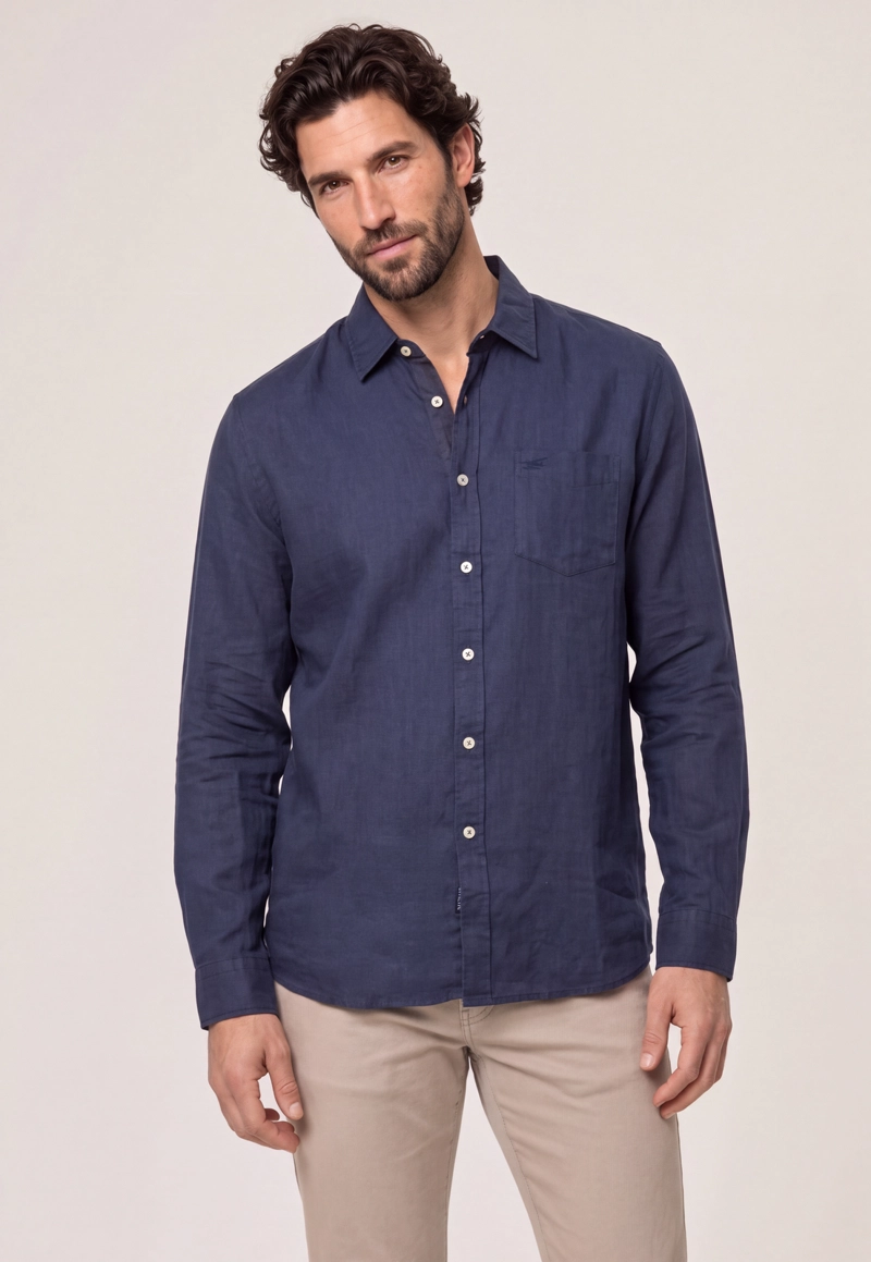 CAMISA LINO GREEN BAY NAVY - 1