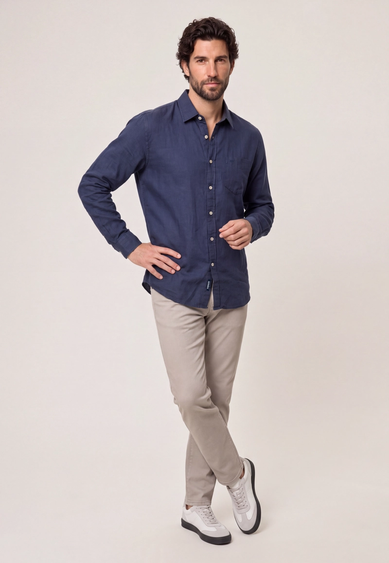 CAMISA LINO GREEN BAY NAVY - 2
