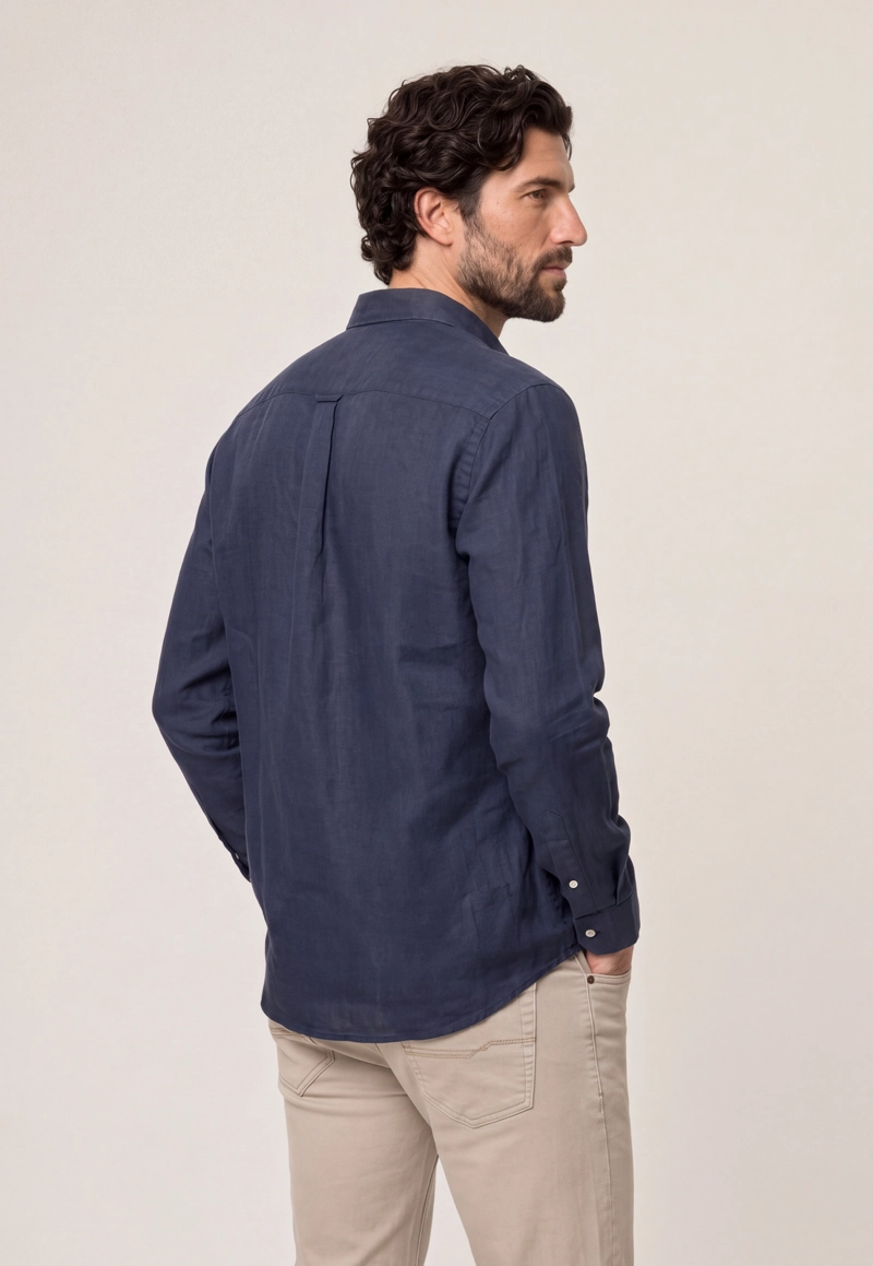 CAMISA LINO GREEN BAY NAVY - 3