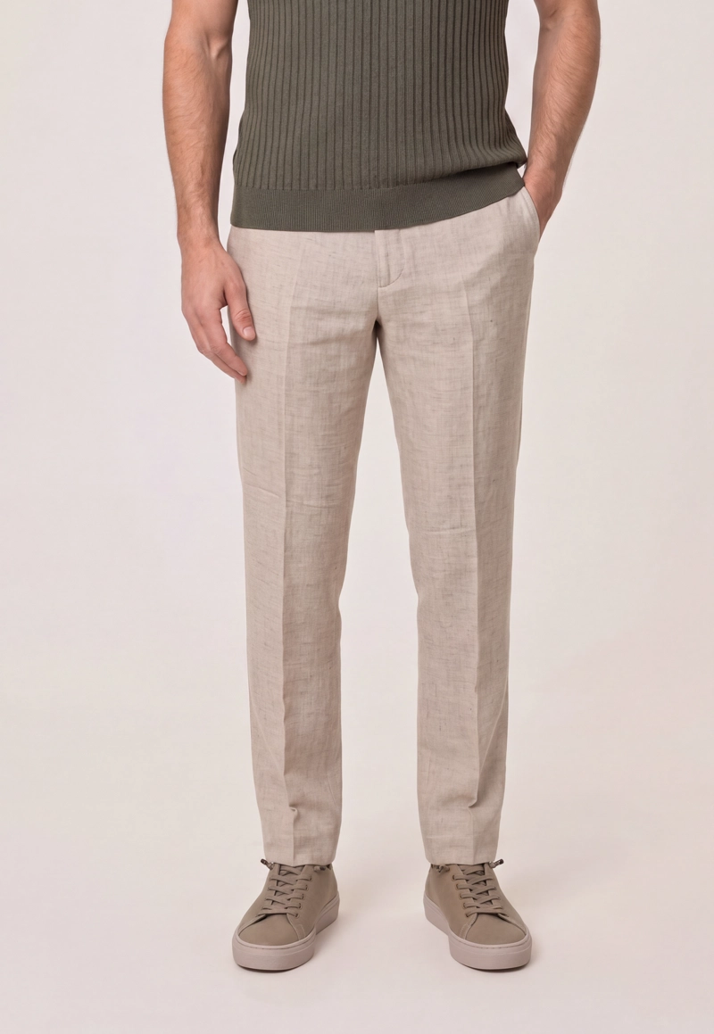 PANTALON SUIT LINO CORAL WAY SAND - 1