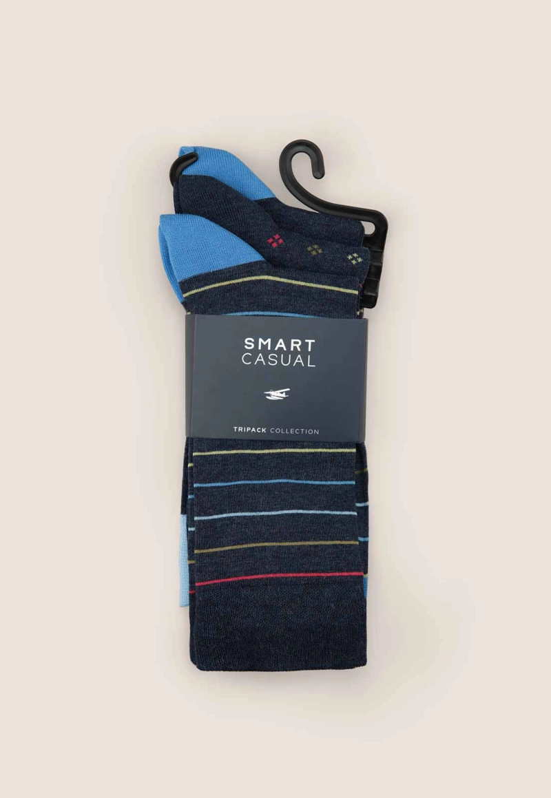 TRIPACK CALABAZAS NAVY MELANGE - 1