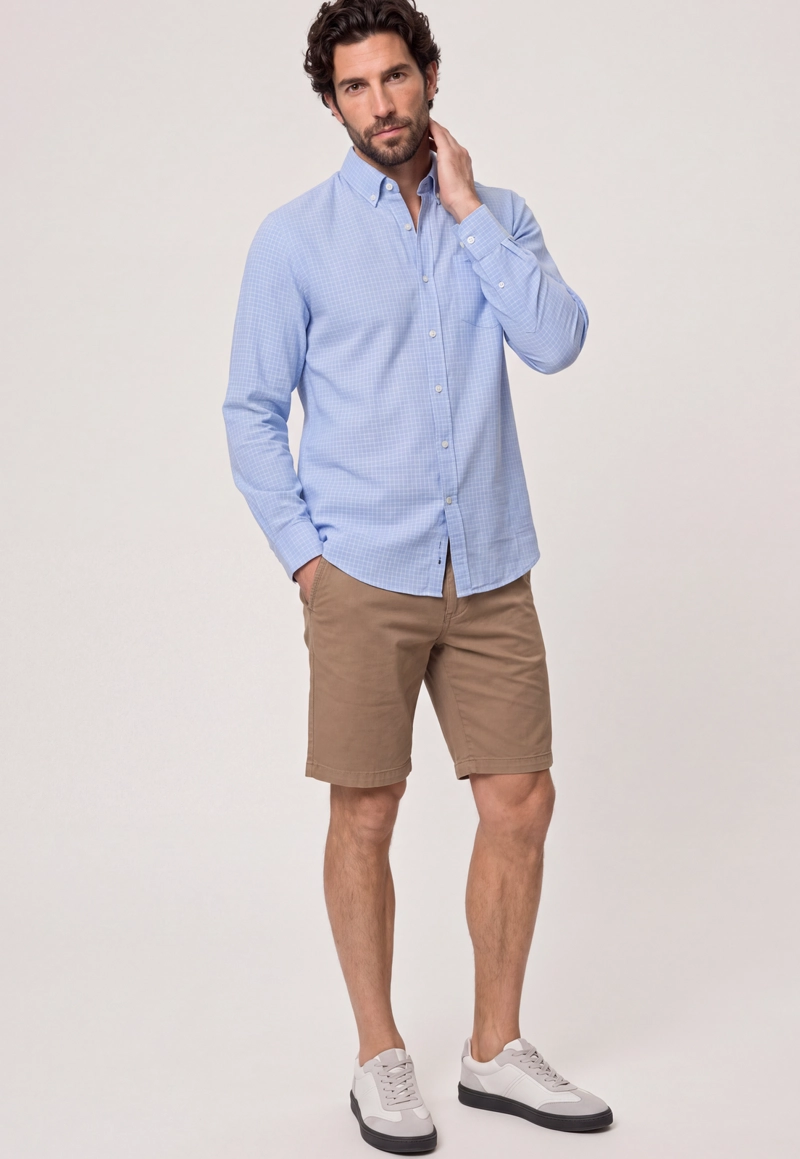 CAMISA LINO LISTADA OMAGA SKY - 2