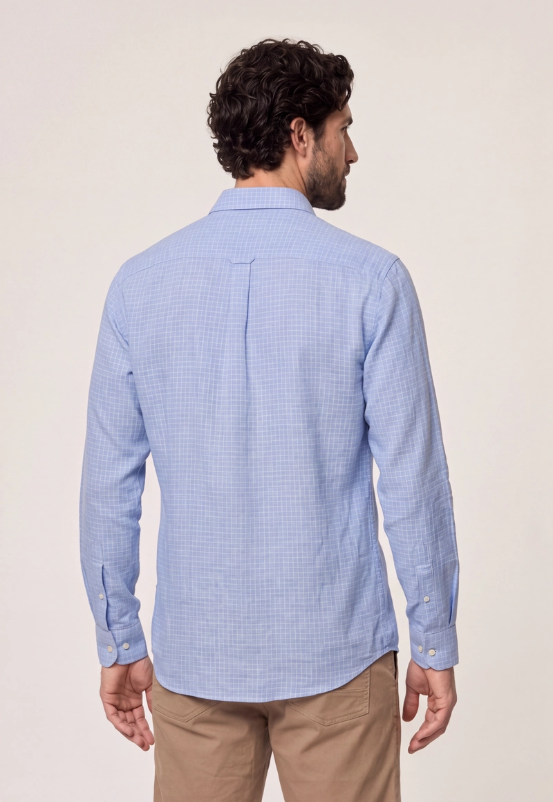 CAMISA LINO LISTADA OMAGA SKY - 3