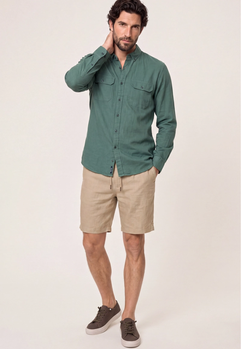 CAMISA LINO CAMDEN DK RIVER - 2