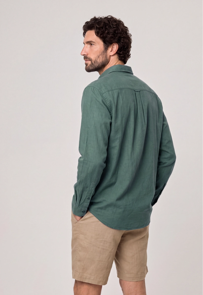 CAMISA LINO CAMDEN DK RIVER - 3