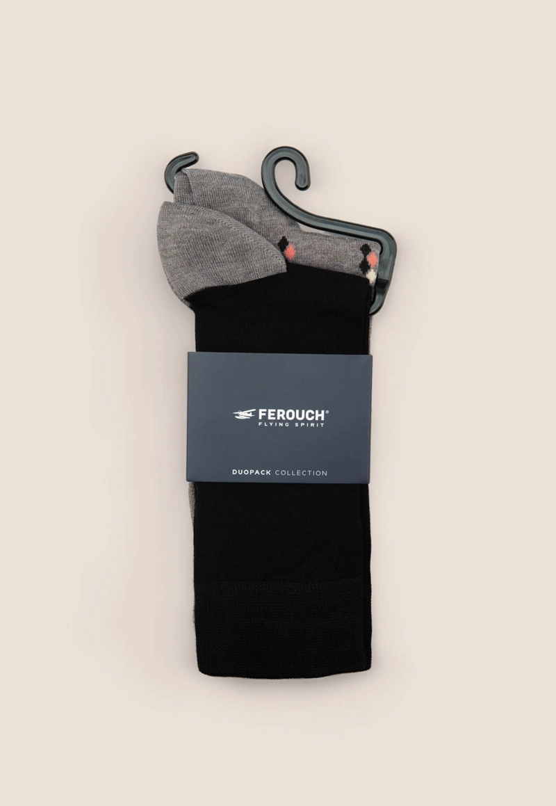 DUO PACK GREY MELANGE BLANE - 1