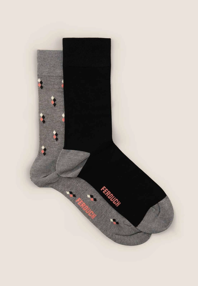 DUO PACK GREY MELANGE BLANE - 2