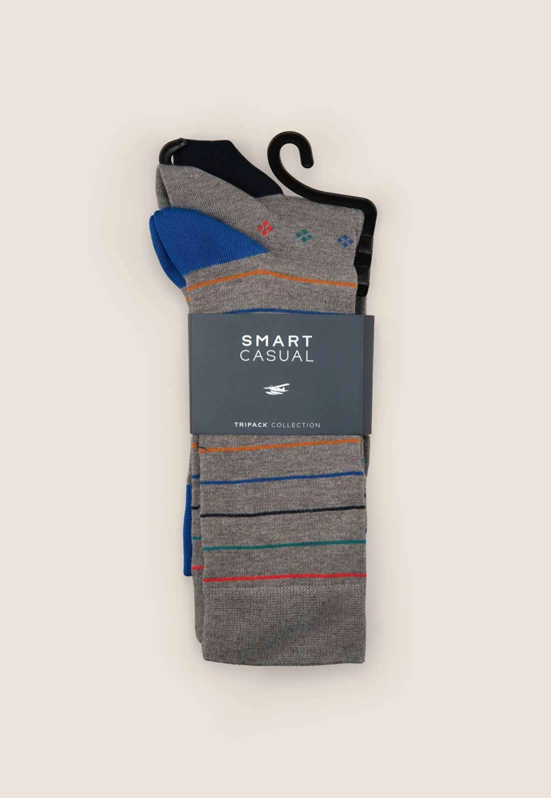 TRIPACK CALABAZAS LT GREY MELALANGE - 1