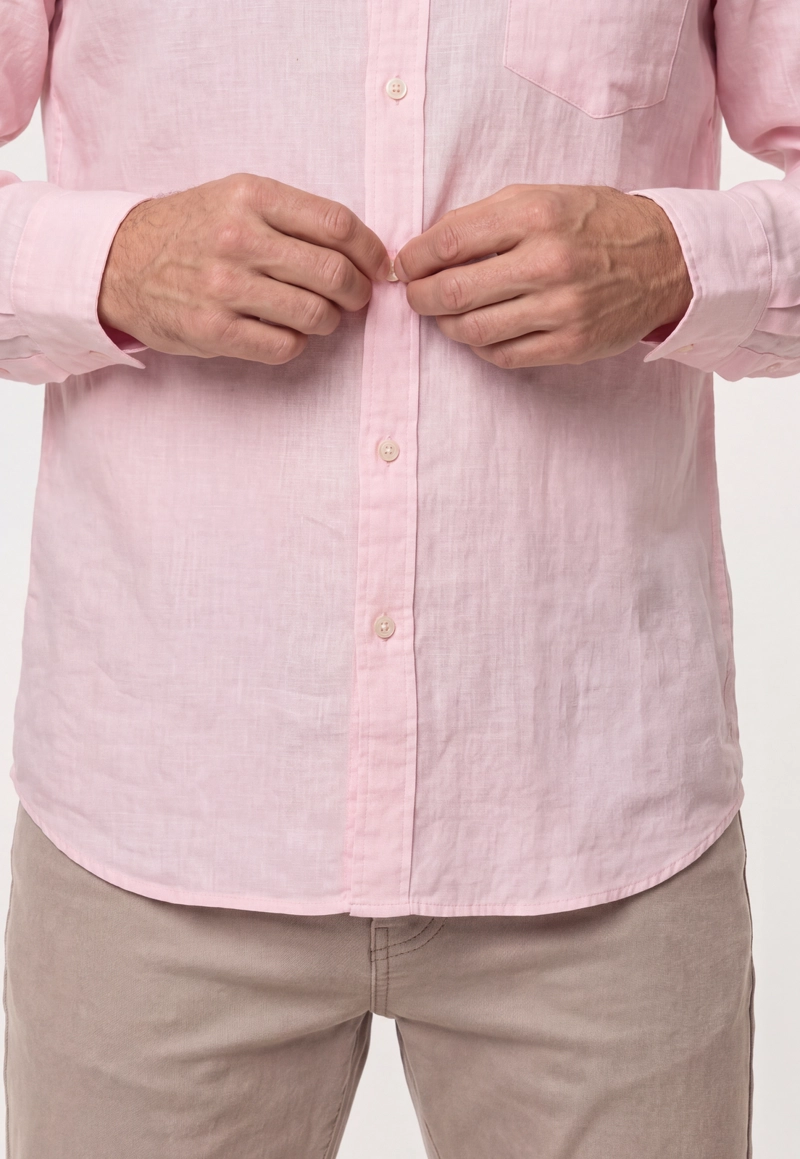 CAMISA LINO GREEN BAY PINK - 4