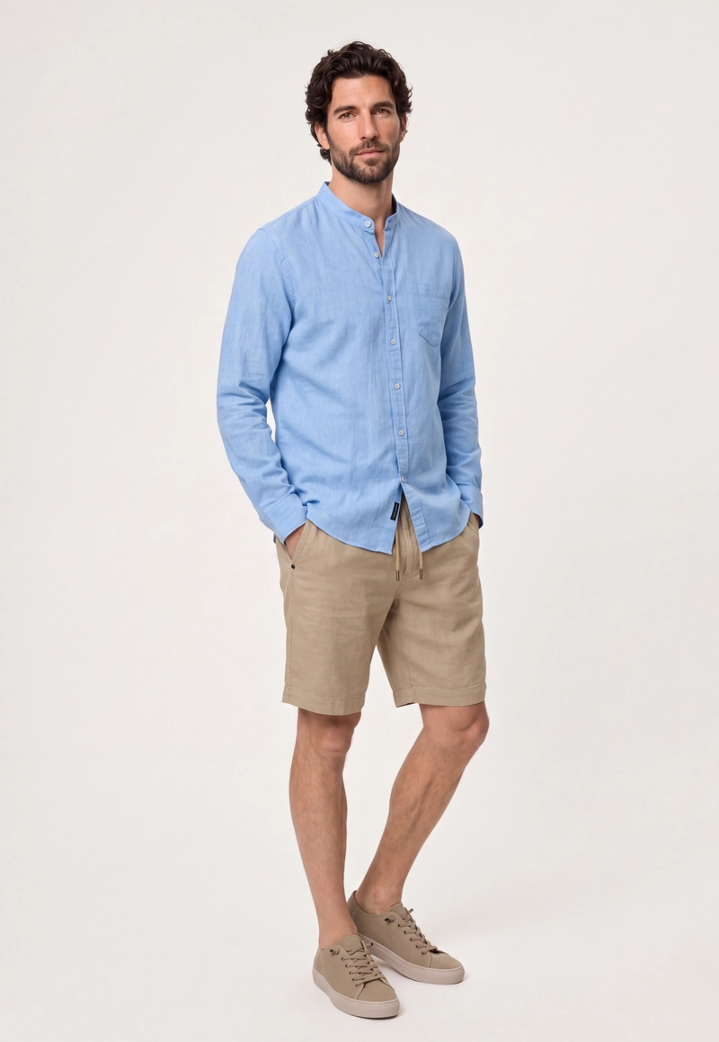 CAMISA CUELLO MAO LINO MIDLAND SKY - 2