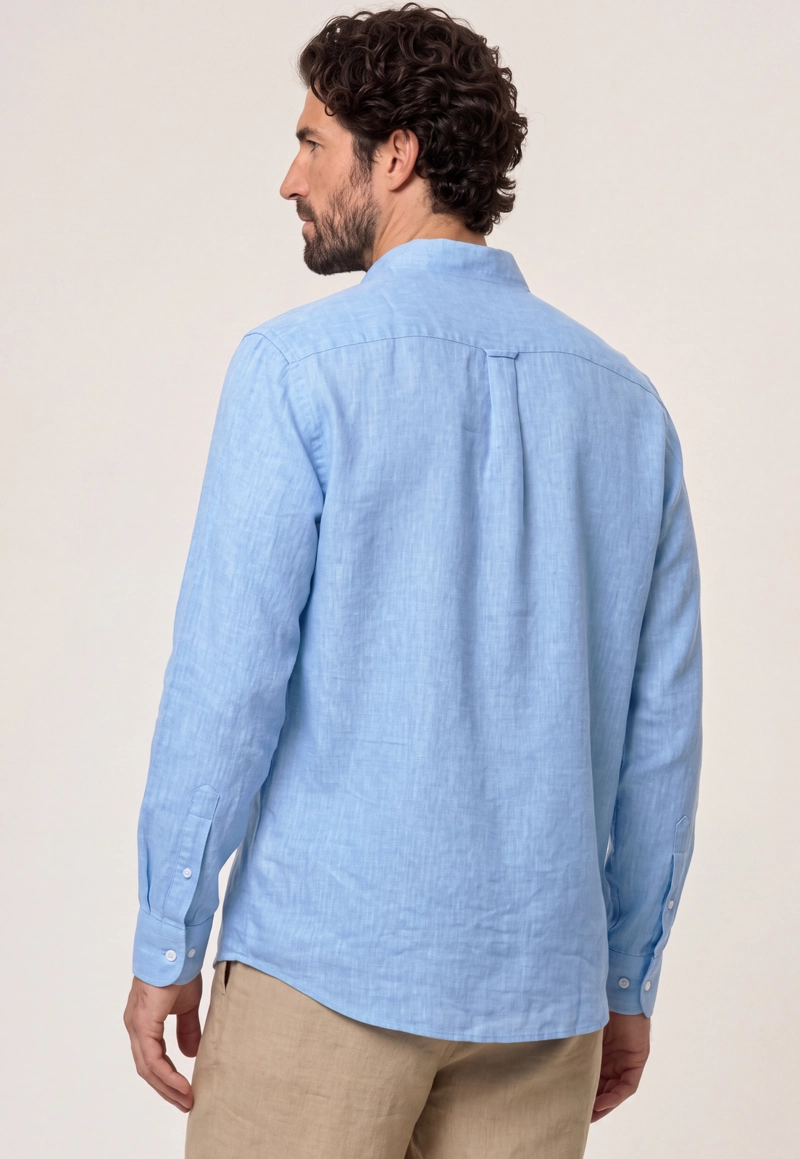 CAMISA CUELLO MAO LINO MIDLAND SKY - 3