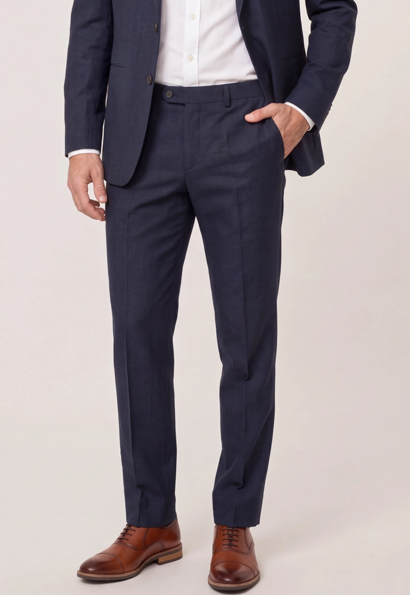 PANTALON SUIT LINO CORAL WAY NAVY - 1