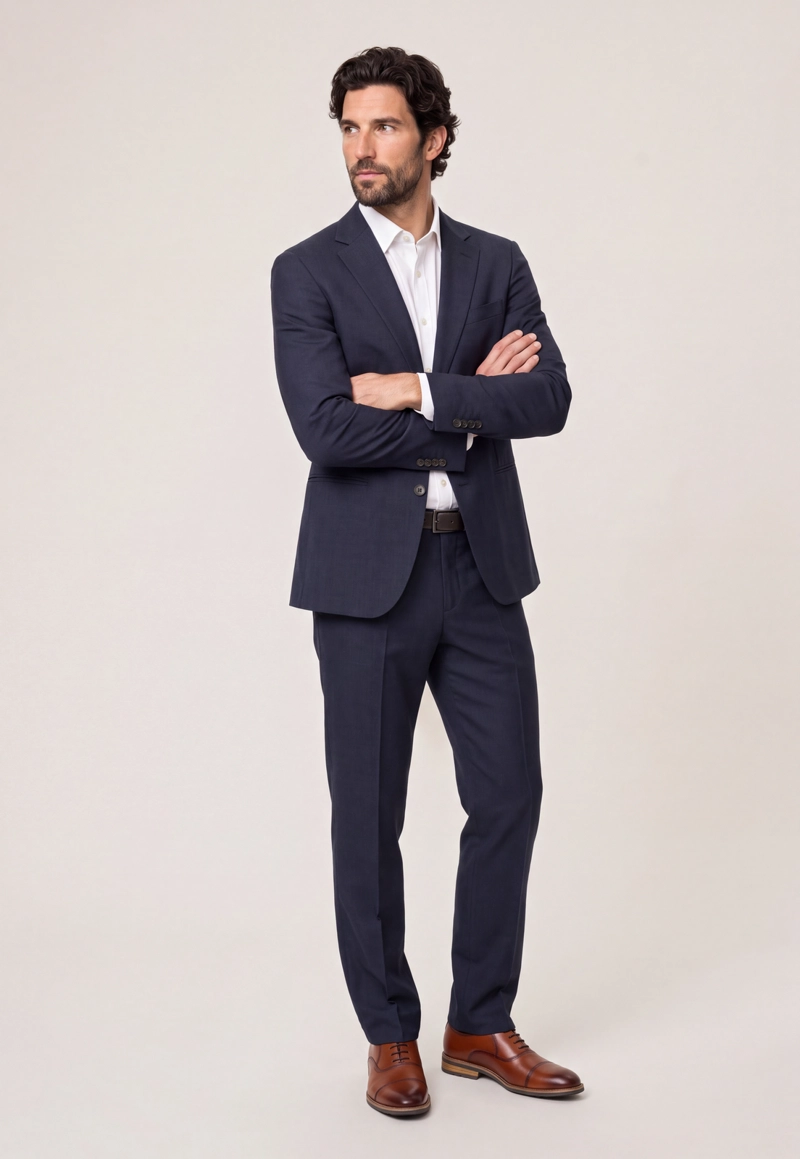 PANTALON SUIT LINO CORAL WAY NAVY - 2