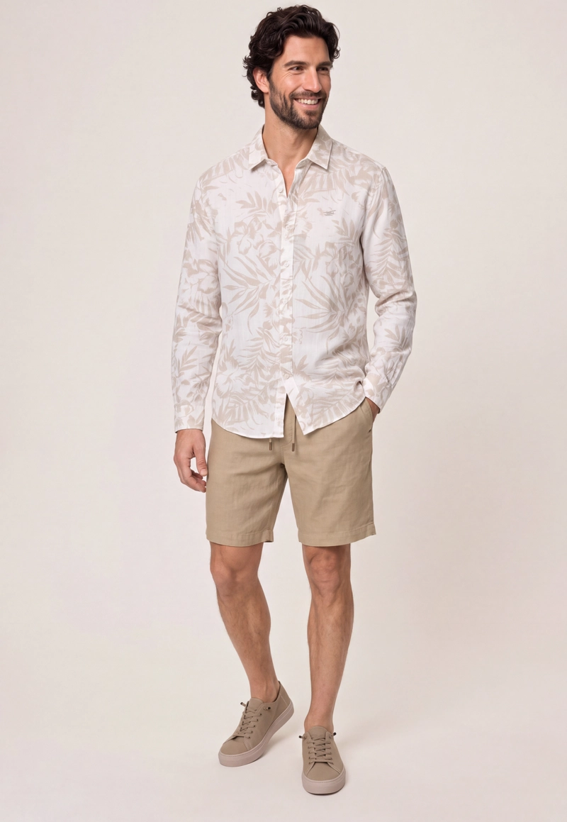 CAMISA LINO CORAL WAY BEIGE - 2