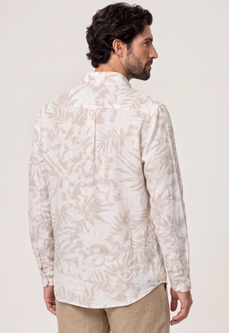 CAMISA LINO CORAL WAY BEIGE - 3