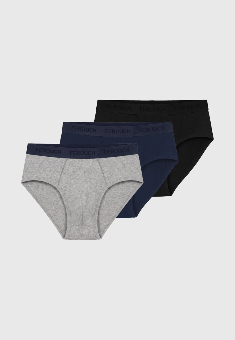 TRIPACK SLIP GREY-NAVY-BLACK - 1