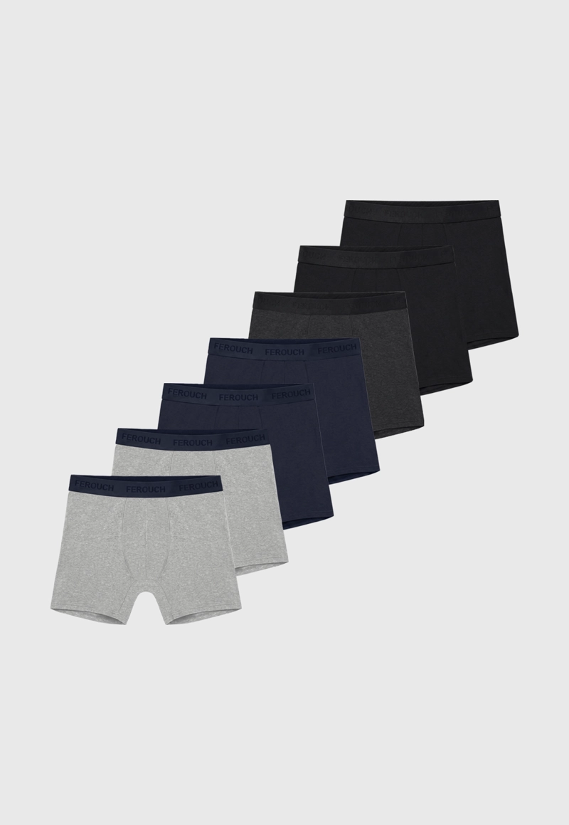 PACK DE 7 BOXER MIX COLORES BLACK - 1
