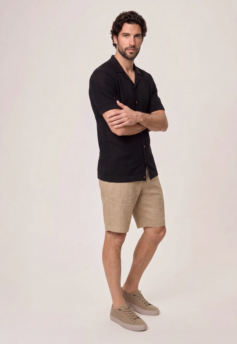 CAMISA CORAL GABLES BLACK - 2