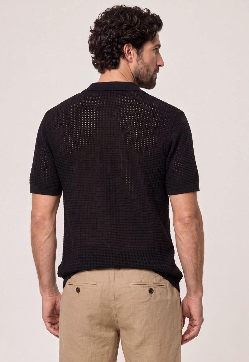 CAMISA CORAL GABLES BLACK - 3