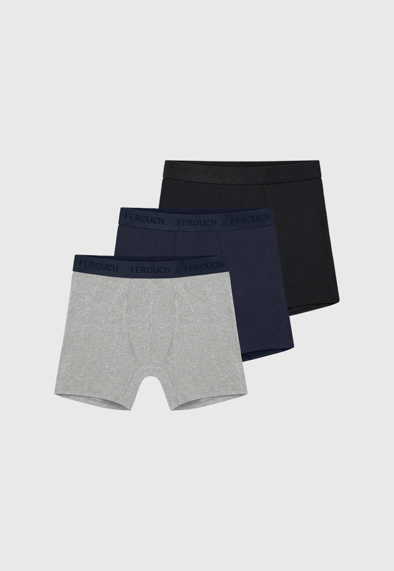 TRIPACK BOXER SURTIDO COLOR  NAVY - 1