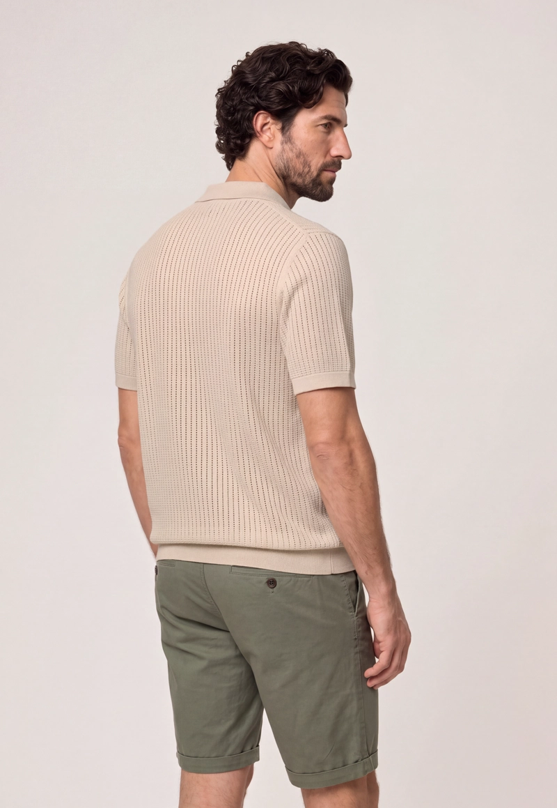 CAMISA CORAL GABLES BEIGE - 3