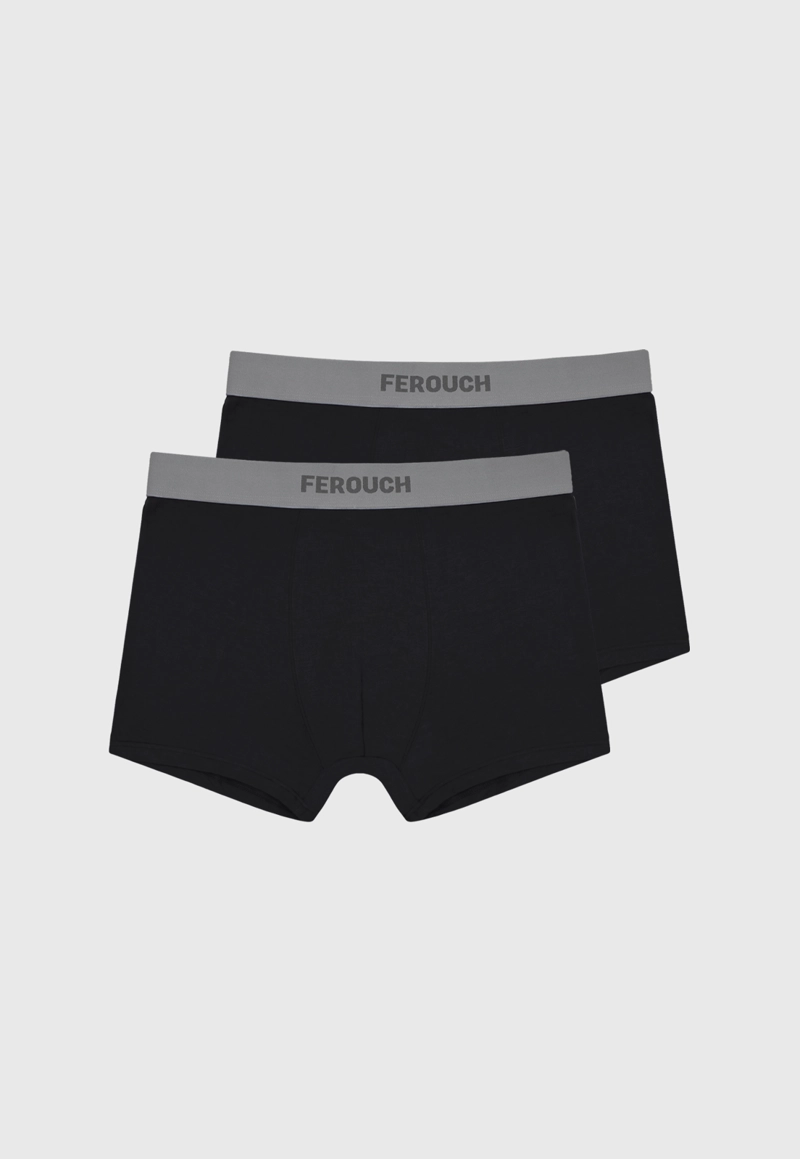 DUOPACK BOXER MODAL BLACK - 1