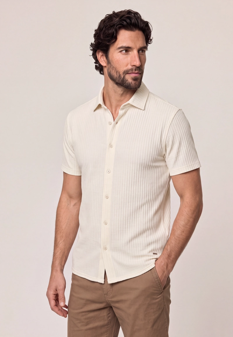CAMISA CABOT BEIGE - 1