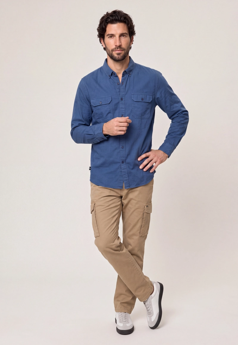 CAMISA LINO CAMDEN STEEL - 2
