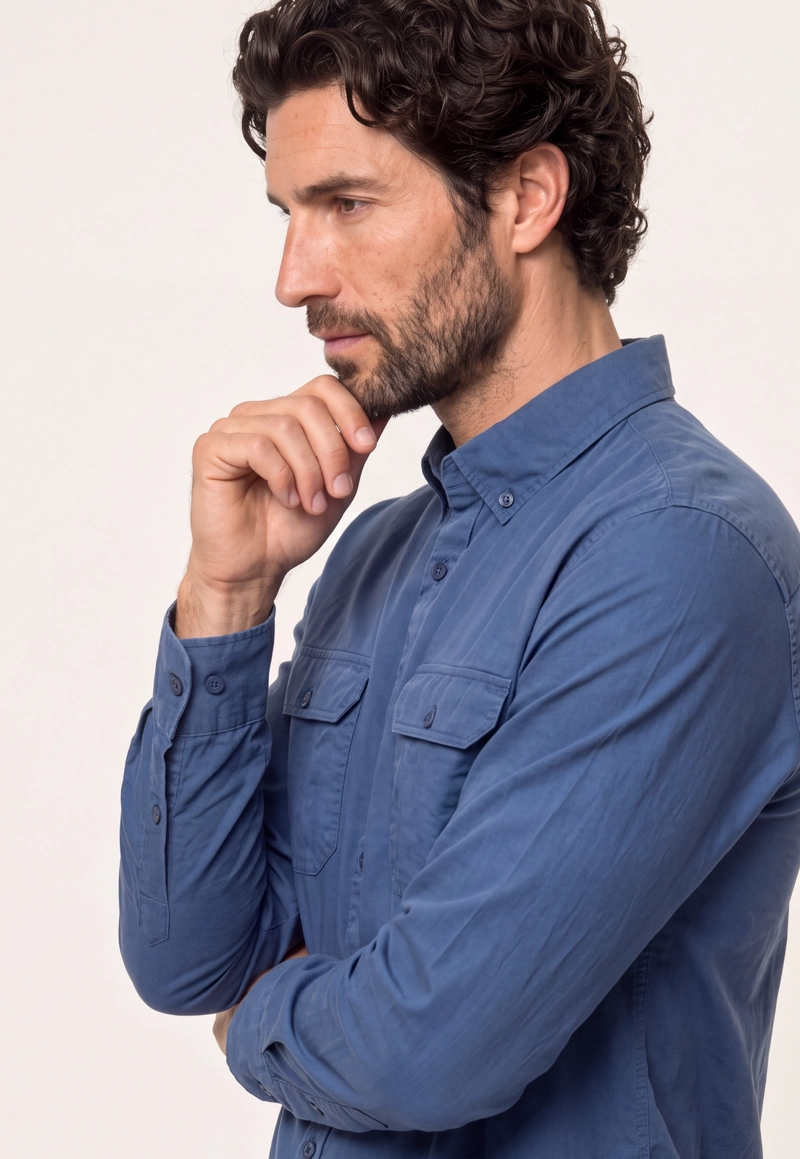 CAMISA LINO CAMDEN STEEL - 4