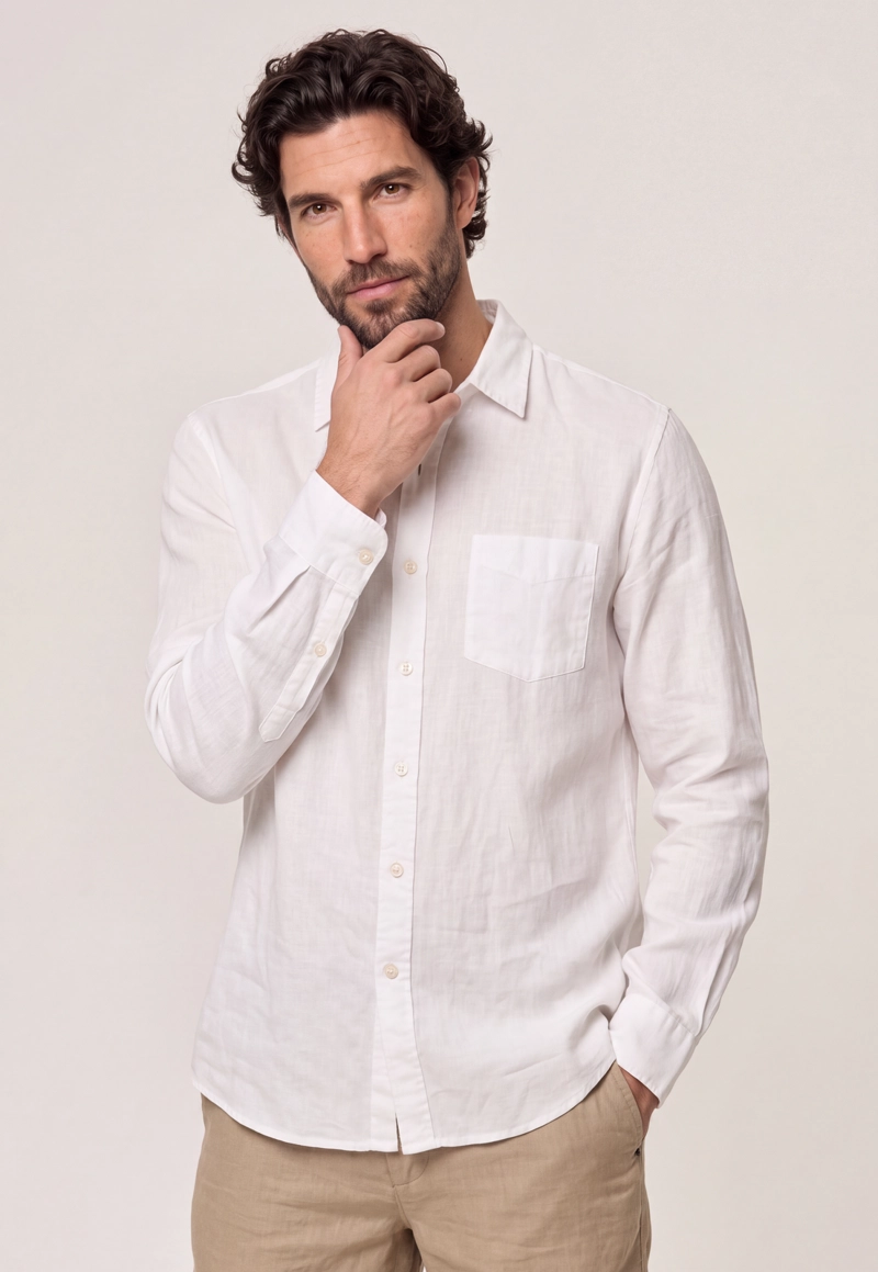 CAMISA LINO GREEN BAY OFF WHITE - 1