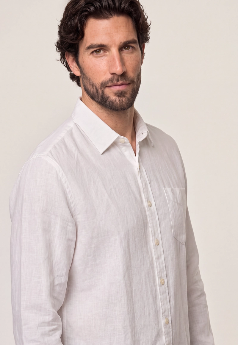 CAMISA LINO GREEN BAY OFF WHITE - 4