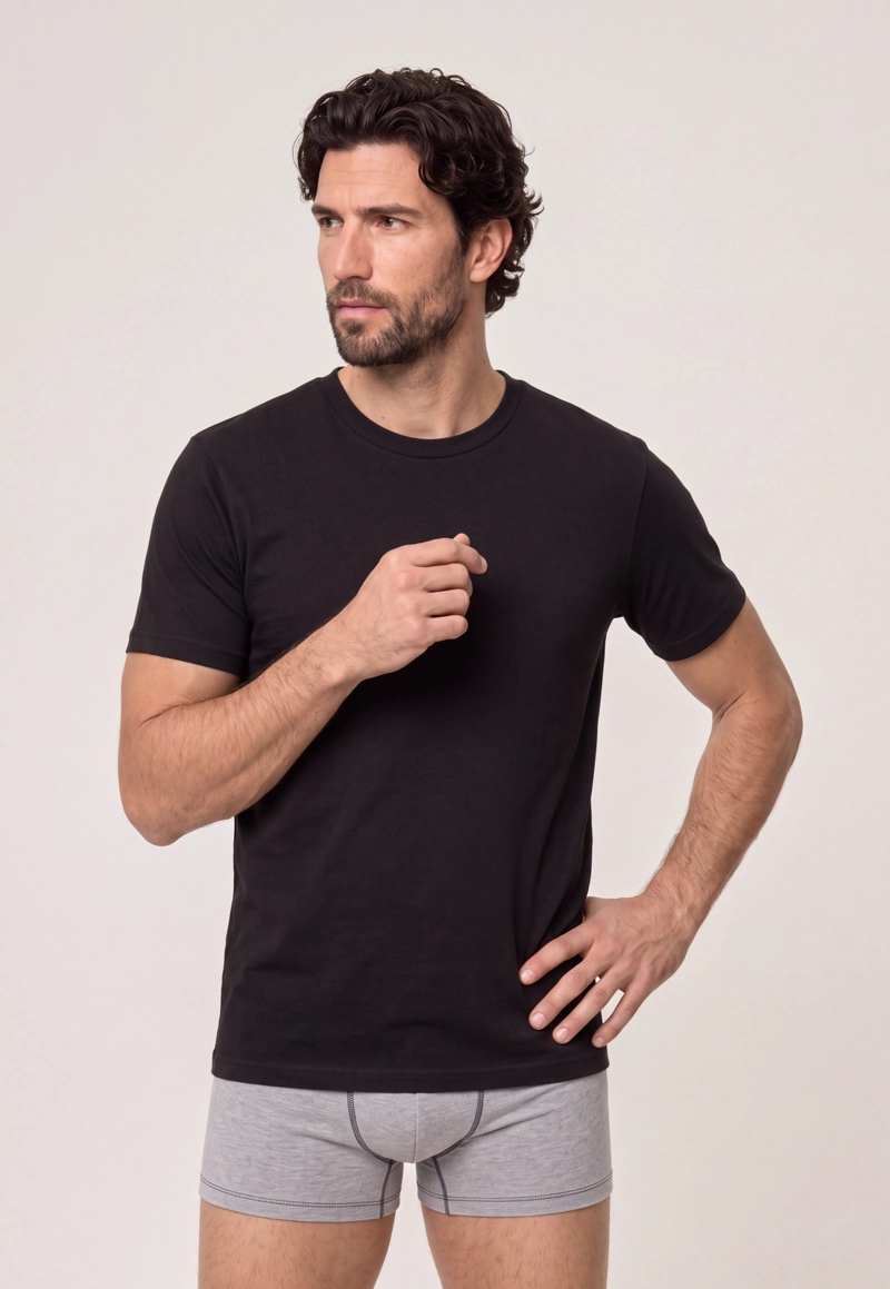 CAMISETA ALGODON BLACK - 2