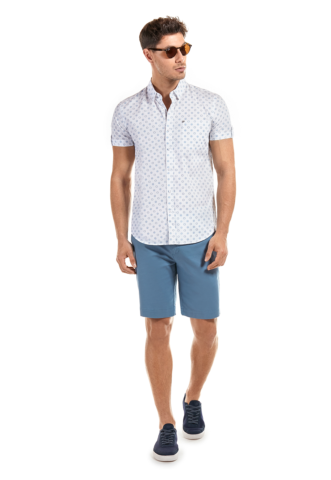 CAMISA MANGA CORTA FLORENCIA SKY - 2