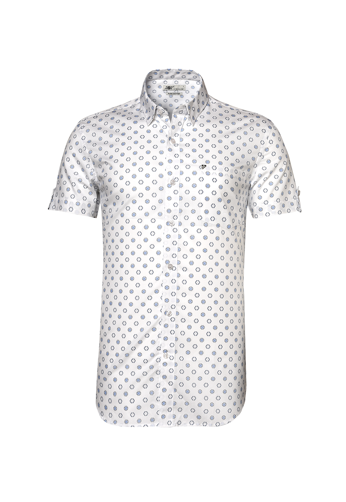 CAMISA MANGA CORTA FLORENCIA SKY - 4