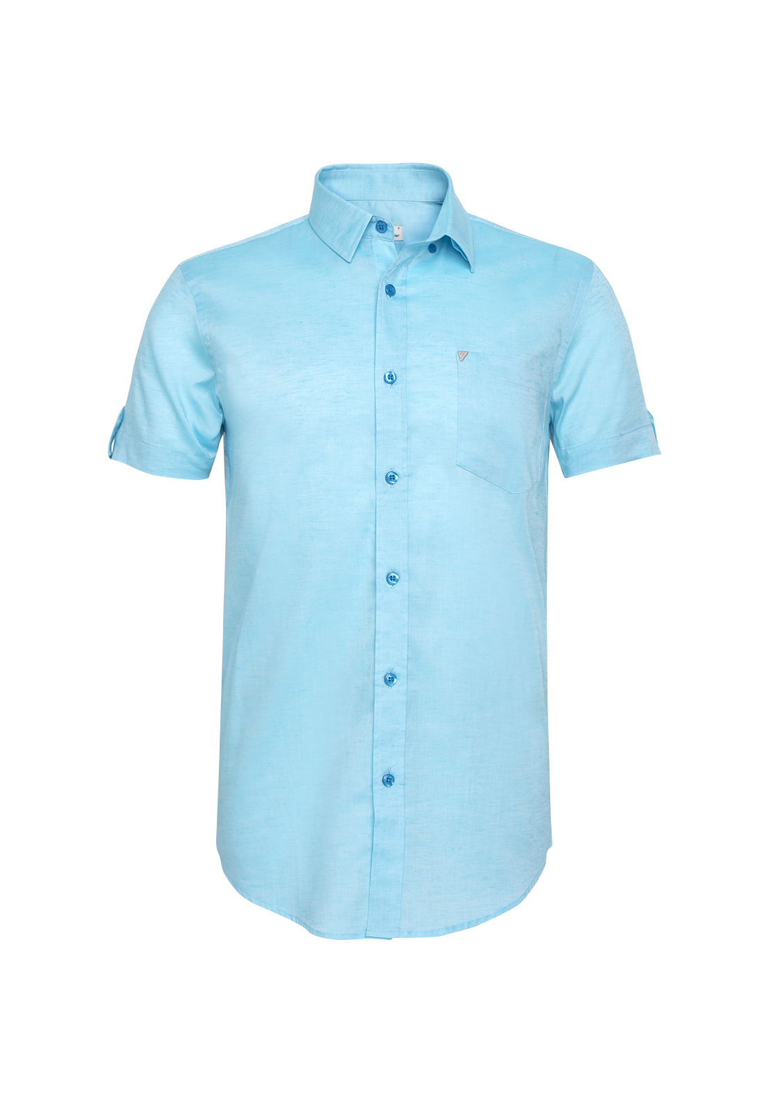 CAMISA MANGA CORTA ROME TURQUOISE - 5